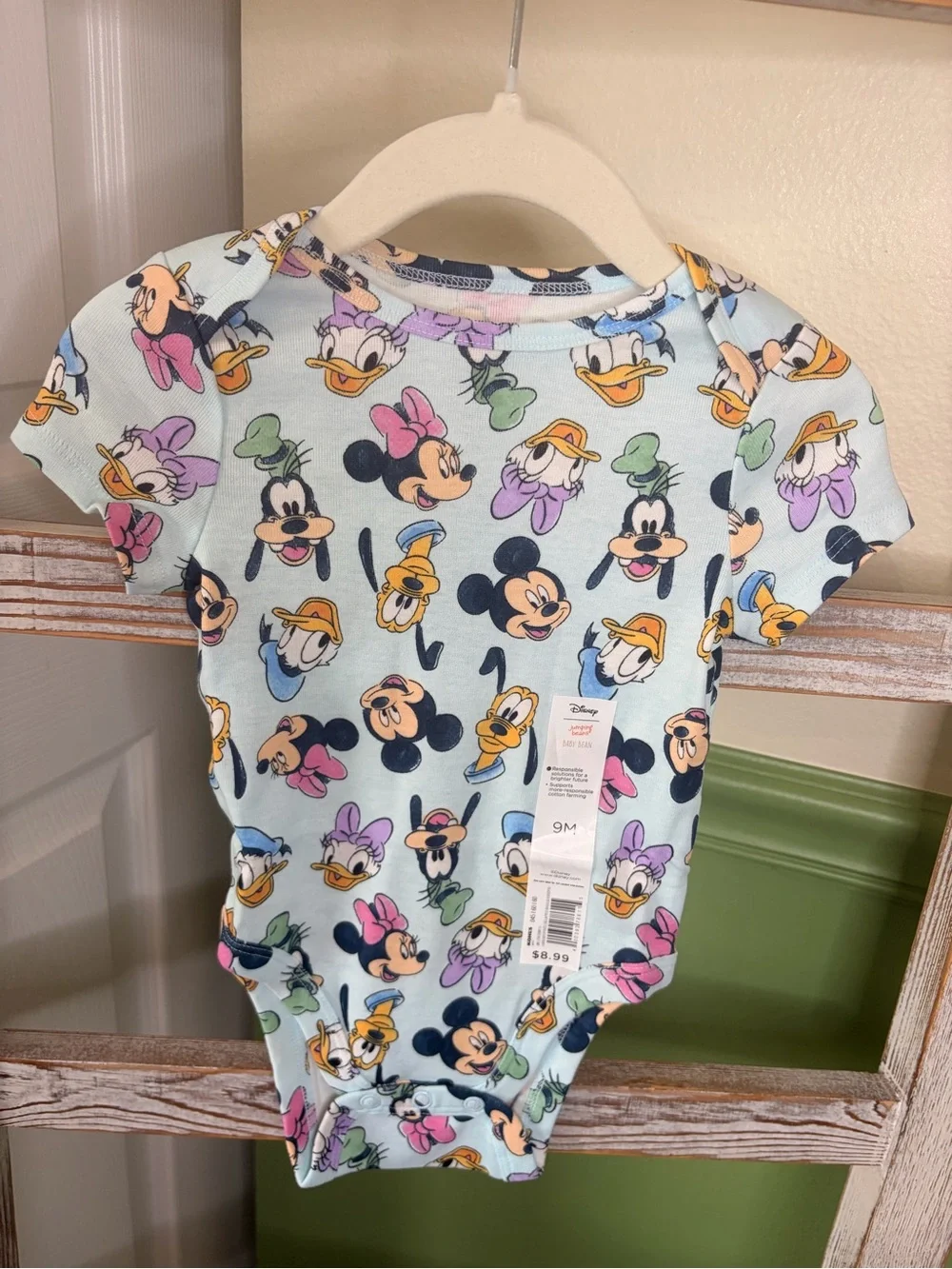 🐭 Disney Mickey & Friends Baby Bodysuit 9M NWT